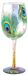 Verre à vin peint à la main 15 oz - Motifs de plumes de paon - Finition brillante - Cadeau pour femmes - Verre en cristal - Objet de collection - Verre décoratif