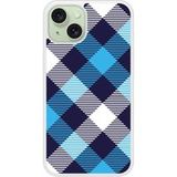 Apple Siliconen hoesje compatibel met iPhone 15 Tartan Blue
