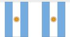 Merkloos / Sans marque Shoppartners Bv Argentinie Vlaggetjes vlaggenlijn slinger - 300 cm - polyester - binnen/buiten - versiering/feestartikelen