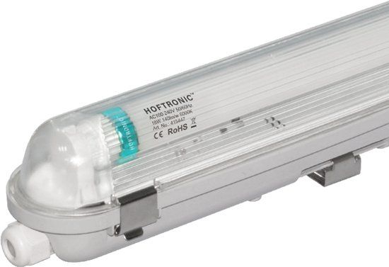 HOFTRONIC 10x LED TL armatuur 120cm - T8 (G13) - 18 Watt 2520 lumen (140lm/W) - 6000K daglicht wit (860) - Koppelbaar - Flikkervrij - IP65 waterdicht