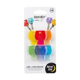 Nite Ize IdentiKey hoezen, kleurgecodeerde ID-sleutellabels, sleutelidentificatiekapjes, geassorteerd 6 stuks