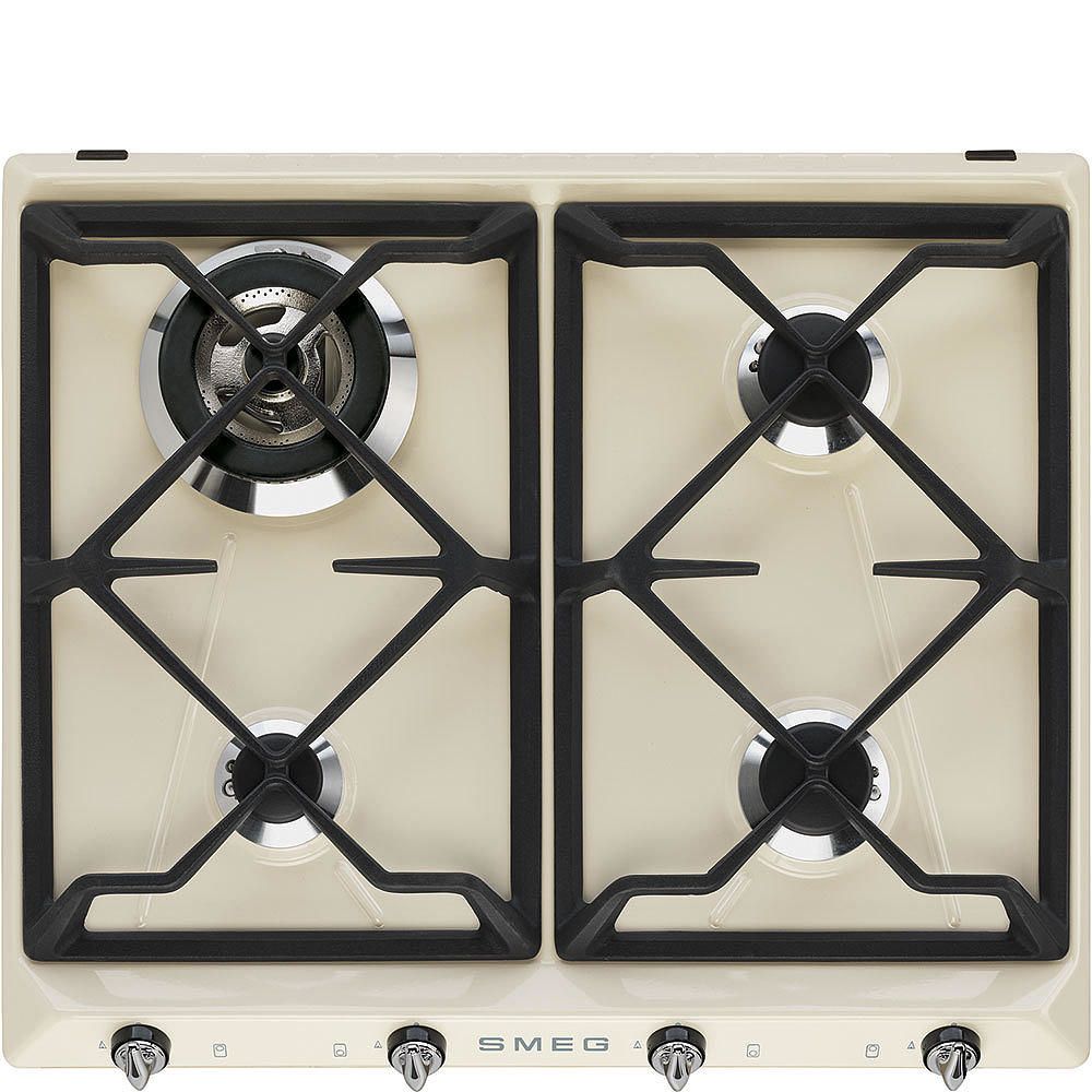 Smeg Victoria SR964PGH Gaskookplaat Crème 60 cm