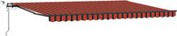 vidaXL Parasol électrique avec LED et capteur 5 x 3 m Orange Polyester