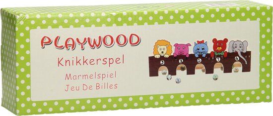 Playwood Knikkerspel Wilde Dieren - Hout - 8719348003216