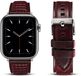 By Qubix Qubix Oil Wax Leren band - Roodbruin - Geschikt voor Apple Watch 44mm / 45mm / 46mm / 49mm
