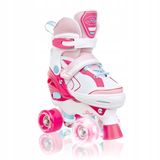 RAVEN Verstelbare Skates Lia Pink Maat 34-37 met LED Wielen