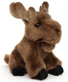 Uni-Toys - zittend eland - 20 cm (hoogte) - pluche hert - pluche dier, knuffeldier