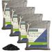 Absorbeur d'odeurs - Charbon de bois - Sacs purificateurs d'air naturels - 4 x 200 g - Pour voiture, placard et salle de bain