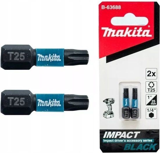 Makita B-63688 Slagschroefbit T25x25mm - Torx - 2 stuks