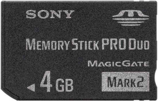 Sony Playstation Sony Memory Stick PRO Duo Mark 2 4GB Zwart
