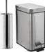 Zeller Badkamer/toilet accessoires - WC-borstel/pedaalemmer 5L - Zilver