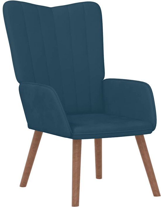 vidaXL Relaxstoel fluweel blauw