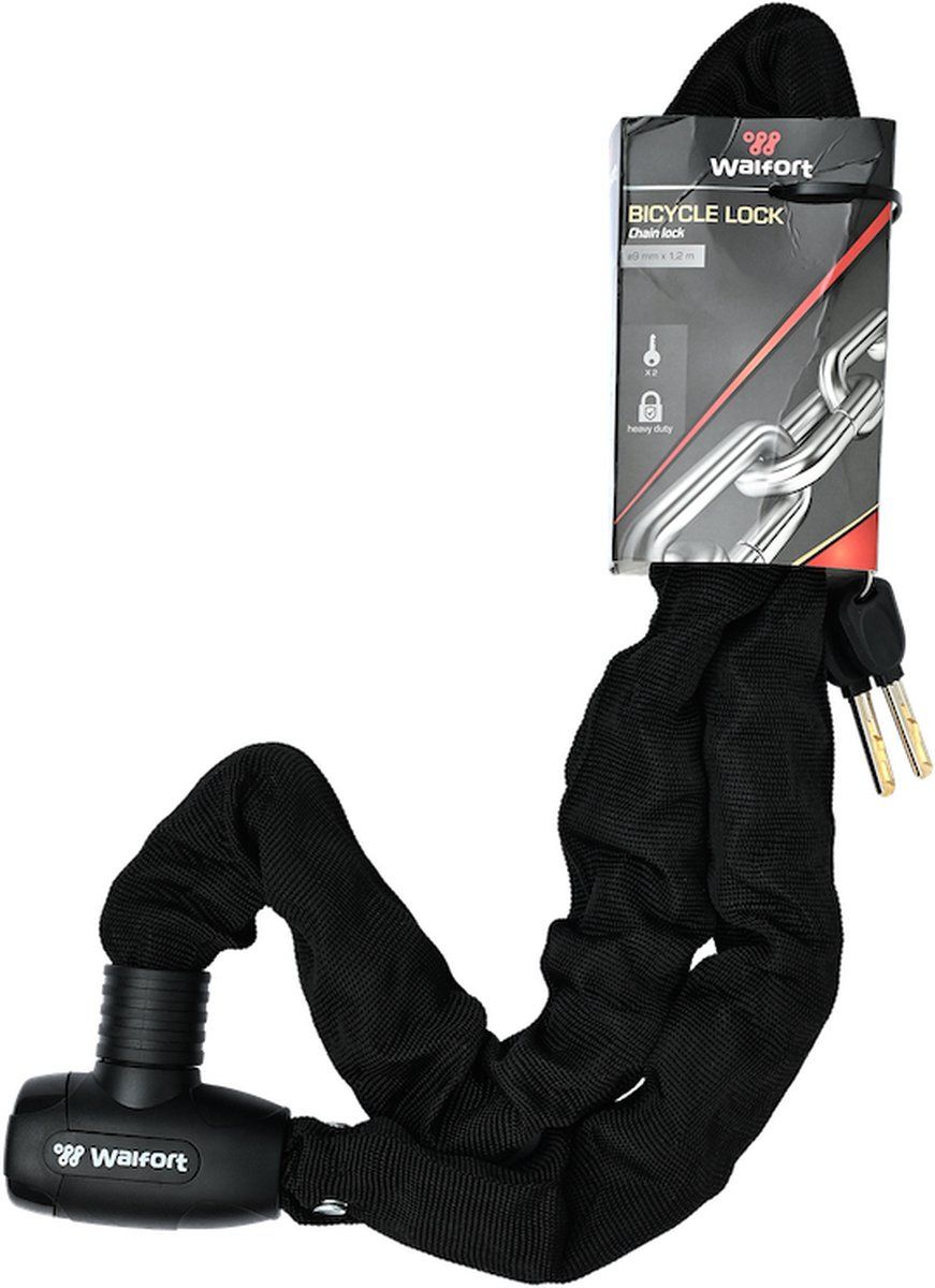 Vintag Kettingslot - Fietsenslot - 120CM - Ø9mm - Zwart - Multifunctioneel - Ideaal voor Hekken/Fietsen