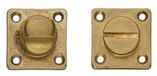 Intersteel Rosace pour porte de toilette/salle de bain carrée trou de vis laiton tambouriné