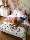 VERTBAUDET LIGNE Dubbel kinderbed CONFETTI wit