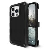 Pelican Shield Black - iPhone 15 Pro Max Hoesje 6,7 inch [Compatibel met MagSafe] [21FT Militaire Grade Drop Protection] Robuuste magnetische opladen Telefoon Case Cover met Riemclip Holster Kickstand