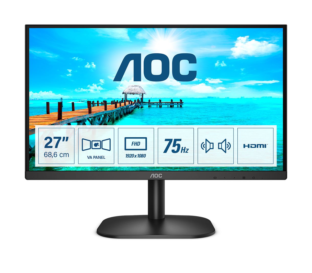 AOC 27B2AM - 27" Full HD Monitor - 75Hz - VA Panel
