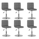 VidaXL Eetkamerstoelen 6 st stof lichtgrijs