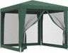 vidaXL Partytent met 4 gaaswanden, groen, 2,5 x 2,5 m, HDPE
