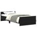 vidaXL Bedframe zonder matras, spaanplaat, zwart, eikenkleurig, 75x190 cm