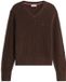 Tommy Hilfiger Pull en tricot Femme M Coton Marron chocolat