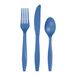 Bleu plastique couverts set 96 pièces