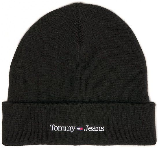 Tommy Hilfiger Sport Beanie Senior Katoen Zwart One Size Unisex