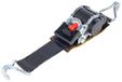 Kerbl works automatische spanband met puntige haak, met oprolfunctie, spanband, 1-delig, zwart, 3mx50mm, polyester, trekkracht direct 750kg, trekkracht omgelegd 1500kg