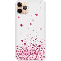Apple iPhone 11 Confettis de coeurs rose Verstevigd hoesje met sublimatie bedrukking