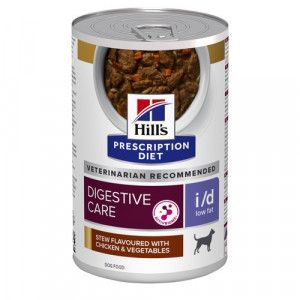 Hill's Prescription Diet Hill's Prescription Diet I/D Low Fat Digestive Care stoofpotje voor hond met kipsmaak & groenten blik 2 trays (24 x 354 g)