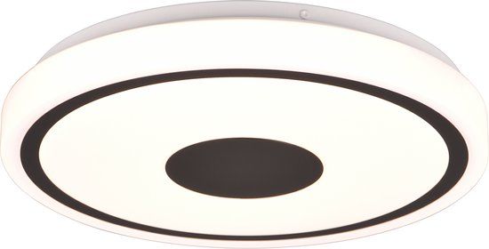 BES LED Trion Duna - LED Plafondlamp - 16W - 3000K - Rond - Zwart
