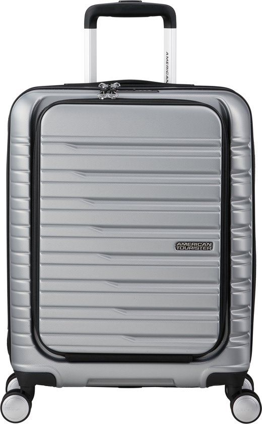 American Tourister Flashline Frontloader 55/40cm Handbagage Koffer Sky Silver