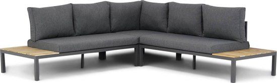 Lifestyle Palm Beach Hoek Loungeset 3-delig - Grijs-antraciet