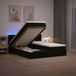 Maison Exclusive Lit Ottoman exclusif, avec matelas et éclairage LED noir, dimensions 180 x 200 cm, revêtement en velours