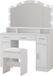 Vicco Lumira Kaptafel – 110 cm met LED-spiegel en kruk Wit