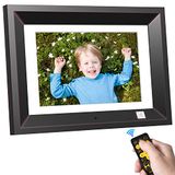 KODAK Digitale fotolijst, 25,7 cm (10,1 inch), Full HD, 1280 x 800, muziek/video/kalender/wekker, digitale fotolijst met afstandsbediening, zwart