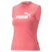 Puma Ess Slim Logo T-shirt sans manches Rose S Femme