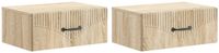 vidaXL Muurbevestigde Nachttafel 2 st Sonoma Eiken 49 x 34,5 x 20 cm