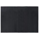 VidaXL Tapis rectangulaire 70x100 cm bambou noir