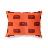 BonaMaison Oranje-Bordeaux Decoratieve Kussensloop, Kussenhoezen Bank, Decoratieve Kussenhoesjes, Kussensloop; Sofa, Slaapkamer, Kantoor, Auto 35x50 Cm - Ontworpen en vervaardigd in Turkije