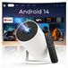 Mini-projecteur - Android 14 - Wi-Fi 6 - Bluetooth 5.4 - 1080p - 180° rotatif