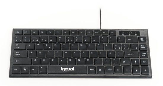 Iggual Toetsenbord USB TKL Slim Zwart QWERTY