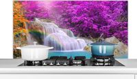 KitchenYeah Keuken Spatscherm 120x60 cm - Waterval - Aluminium