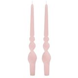 Set Cereria Di Giorgio Set van 4 handgemaakte kaarsen met spiraal Voluta – hoogte 30 cm – perzik/perzik fuzz