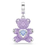 Swarovski Idyllia bedel, Verschillende slijpvormen, Teddy, Paars, Rodium toplaag