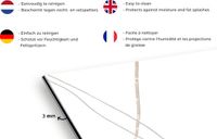 KitchenYeah Spatscherm keuken - Abstract - Line art - Minimalisme - 120x80 cm - Aluminium