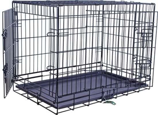 Benche draadkooi 2-drs zwart 121x76x89
