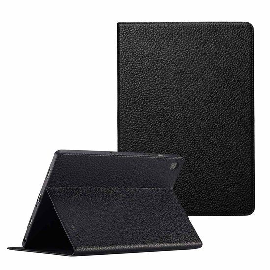 Selencia Tablet Hoes - Geschikt voor Samsung Galaxy Tab A9 Plus - Bookcase - Zwart