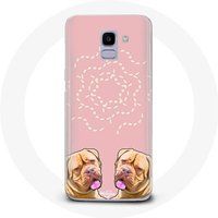 Maniacase Hoesje voor Samsung Galaxy J6 2018 Dogue de Bordeaux Symmetrische foto