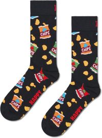 Happy Socks Sokken Chips Bag - Maat 41-46 - Heren - Grappige sokken - Halfhoge sokken